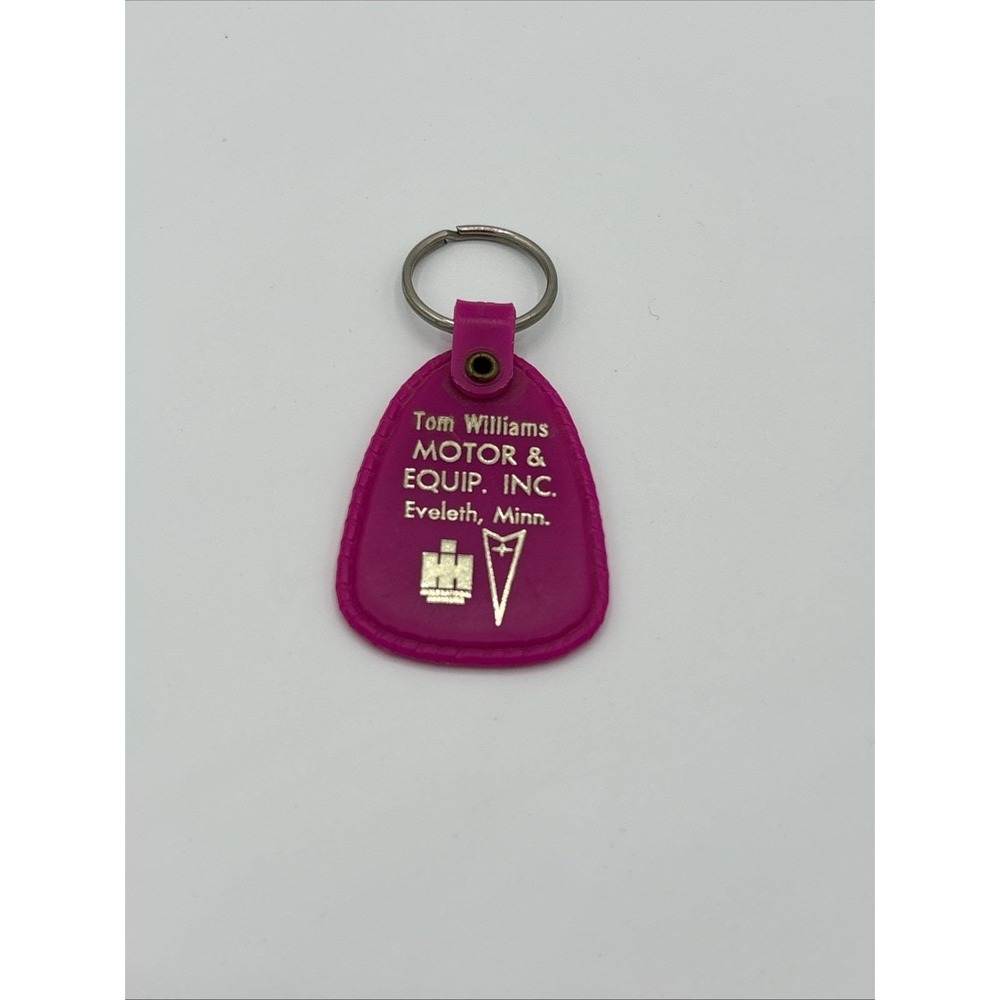 Vintage International Harvester Pontiac Keychain Tom Williams Motor Eveleth Minn